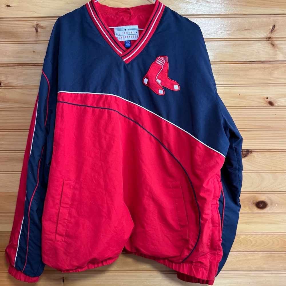 MLB Genuine Merchandise Boston Red Sox Red and Navy Pullover XL